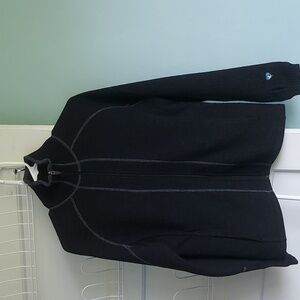 Kuhl 100% Merino Wool Full Zip-Up Sweater Thumbholes
